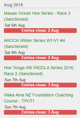 REMINDER: Entries closing soon for the following events