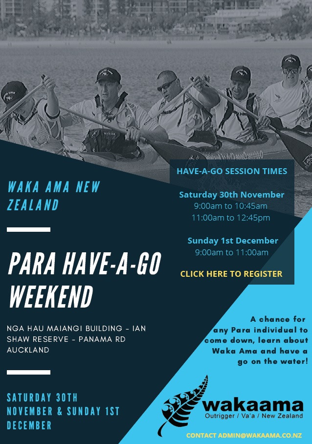 Para Waka Ama Have a Go sessions